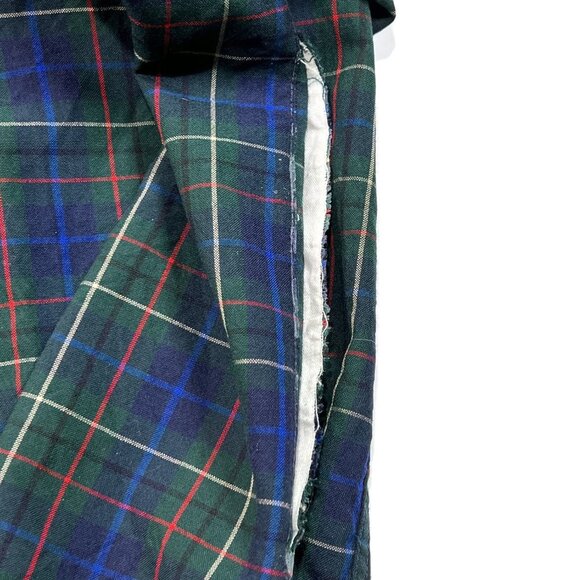 Sir Pendleton Men Medium Green Blue Hunting Tartan Plaid Wool Button Down Shirt - Picture 10 of 11